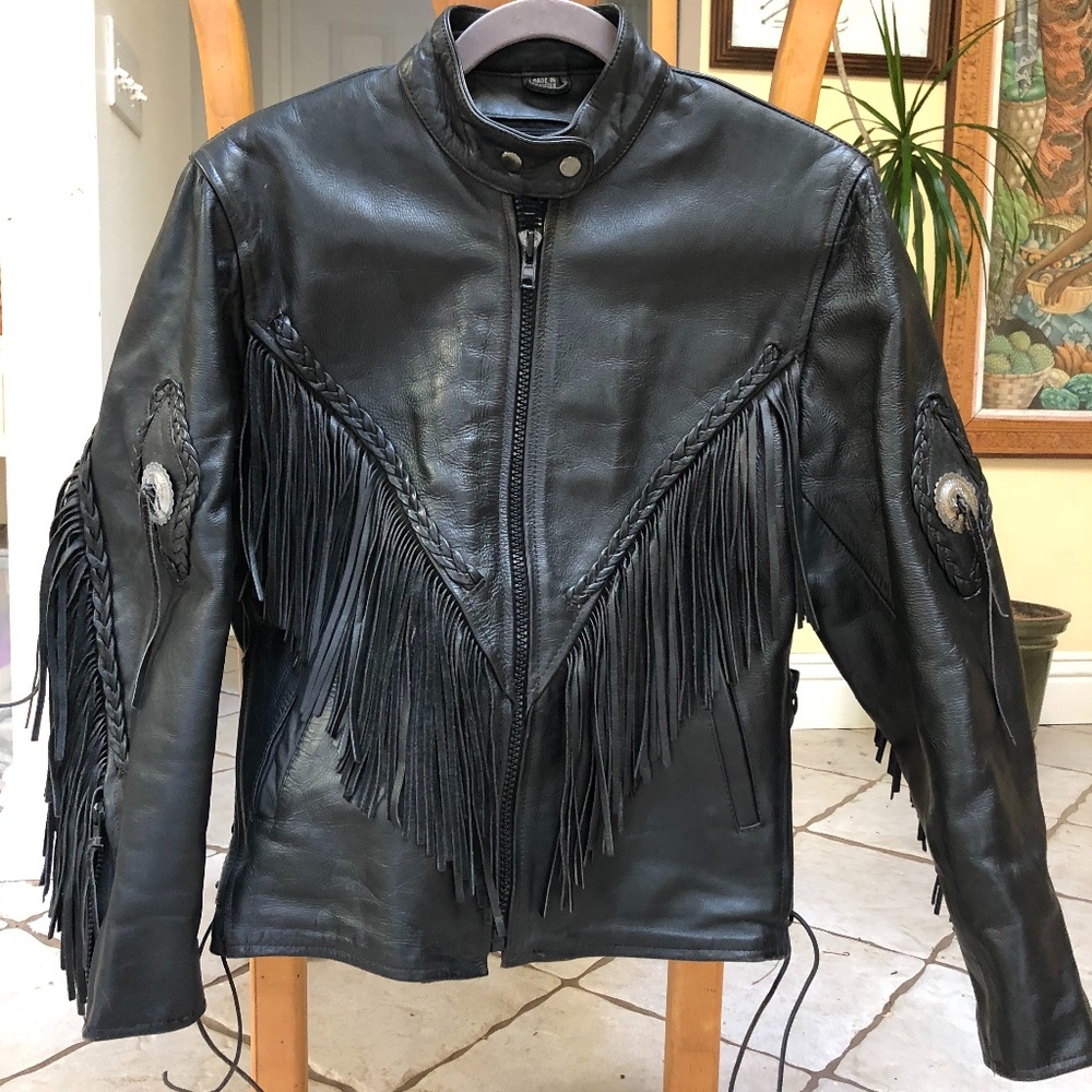 HEAVY LEATHER JACKET SIZE S/M